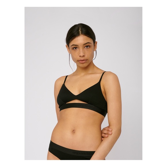 Organic Basics XS black Tencel soft touch adjustable light cut-out bralette - Picture 3 of 10